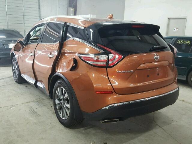 5N1AZ2MG0HN102681 - 2017 NISSAN MURANO ORANGE photo 3