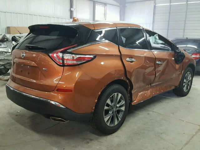 5N1AZ2MG0HN102681 - 2017 NISSAN MURANO ORANGE photo 4