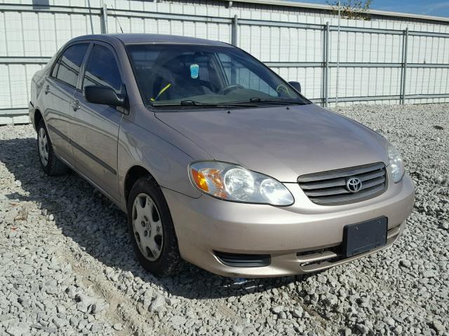 1NXBR32E03Z168139 - 2003 TOYOTA COROLLA CE TAN photo 1