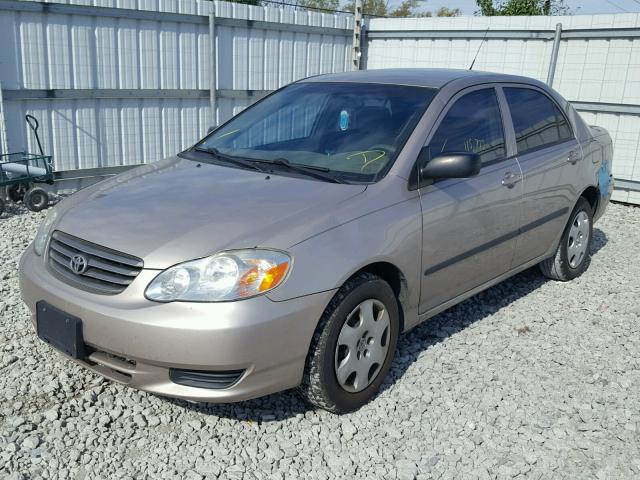 1NXBR32E03Z168139 - 2003 TOYOTA COROLLA CE TAN photo 2