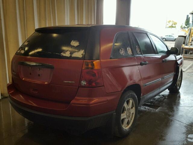 2C4GF484X5R489287 - 2005 CHRYSLER PACIFICA RED photo 4