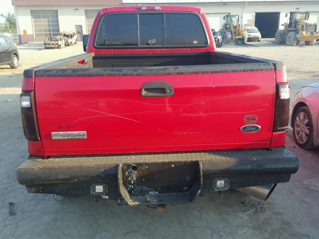 1FTWW31P05EB88874 - 2005 FORD F350 SRW S RED photo 6