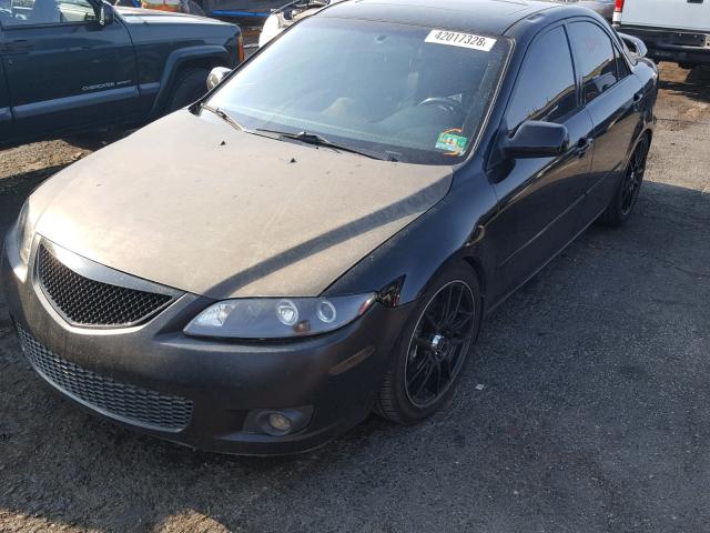 1YVHP80D765M44367 - 2006 MAZDA 6 S BLACK photo 2