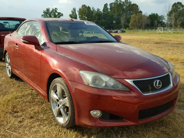 JTHFE2C27A2504537 - 2010 LEXUS IS 350 RED photo 1