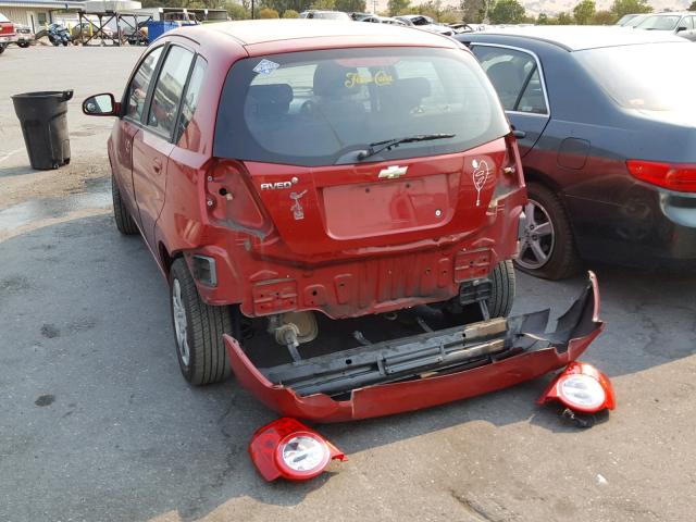KL1TD6DE6BB206948 - 2011 CHEVROLET AVEO LS RED photo 3