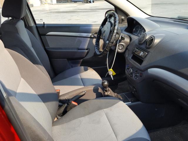 KL1TD6DE6BB206948 - 2011 CHEVROLET AVEO LS RED photo 5