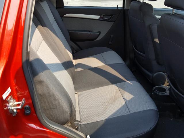 KL1TD6DE6BB206948 - 2011 CHEVROLET AVEO LS RED photo 6