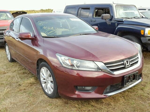 1HGCR2F76EA142052 - 2014 HONDA ACCORD EX MAROON photo 1