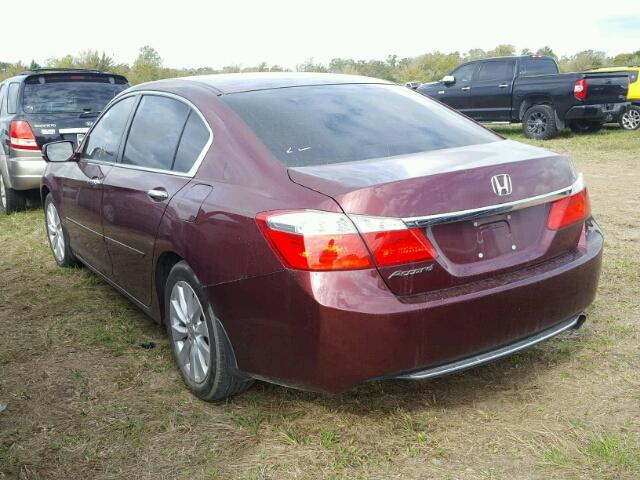 1HGCR2F76EA142052 - 2014 HONDA ACCORD EX MAROON photo 3