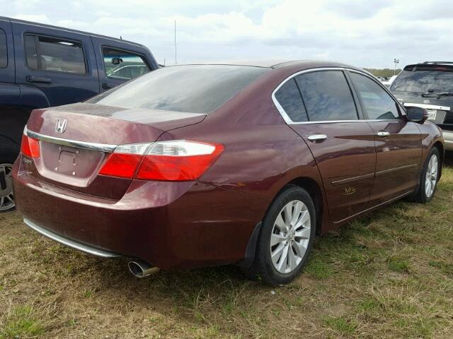 1HGCR2F76EA142052 - 2014 HONDA ACCORD EX MAROON photo 4