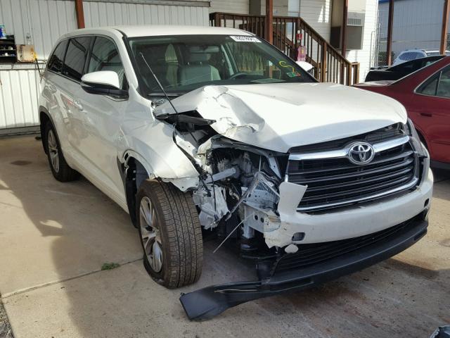 5TDBKRFH5GS341499 - 2016 TOYOTA HIGHLANDER WHITE photo 1