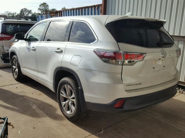 5TDBKRFH5GS341499 - 2016 TOYOTA HIGHLANDER WHITE photo 3