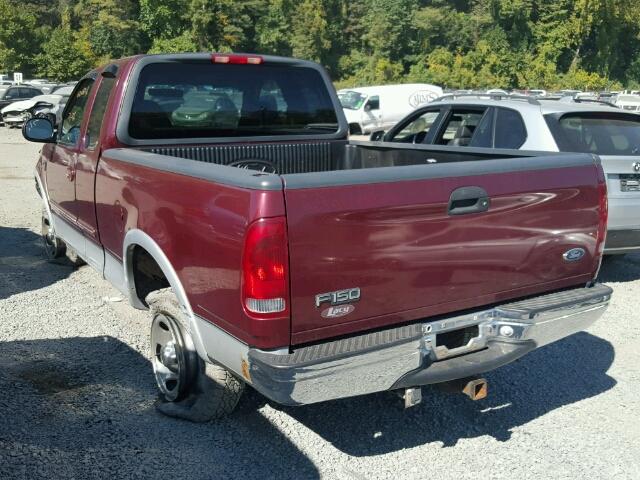 1FTRX18W7XNB45034 - 1999 FORD F150 MAROON photo 3