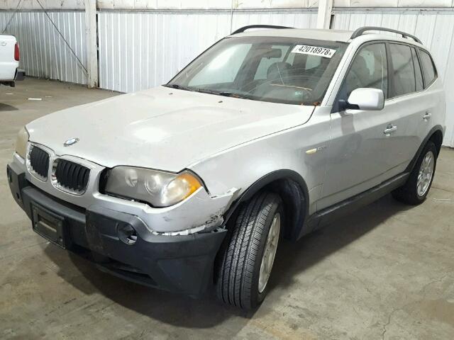 WBXPA73434WB22945 - 2004 BMW X3 2.5I SILVER photo 2