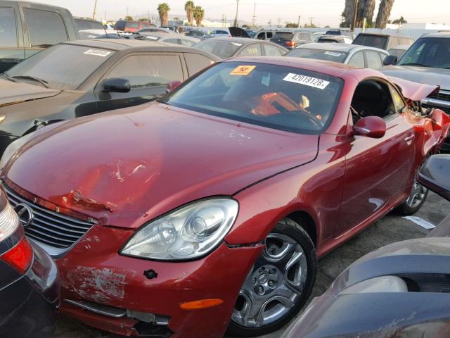 JTHFN45YX79014705 - 2007 LEXUS SC 430 RED photo 2