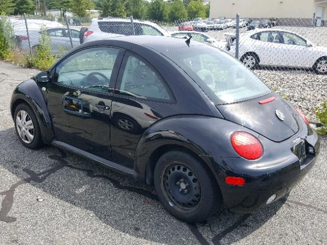 3VWBK21C21M428882 - 2001 VOLKSWAGEN NEW BEETLE შავი ფოტო 3