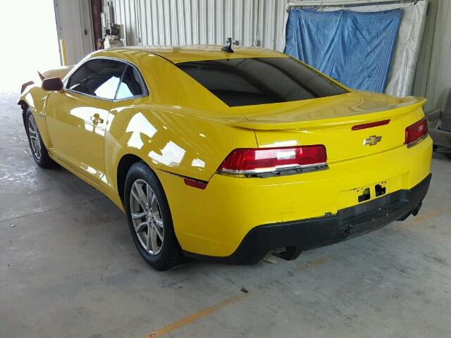 2G1FB1E34F9192060 - 2015 CHEVROLET CAMARO LS YELLOW photo 3