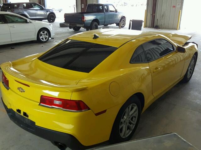 2G1FB1E34F9192060 - 2015 CHEVROLET CAMARO LS YELLOW photo 4