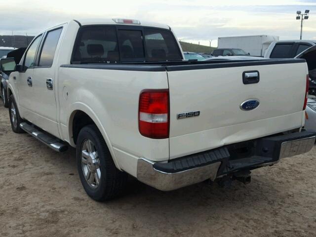 1FTPW12V18FB74292 - 2008 FORD F150 SUPER WHITE photo 3