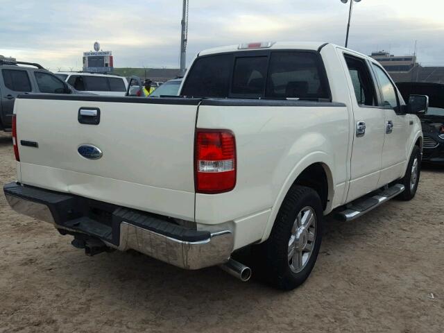 1FTPW12V18FB74292 - 2008 FORD F150 SUPER WHITE photo 4