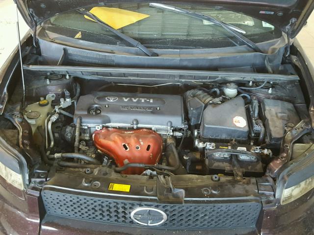 JTLKE50E281045907 - 2008 TOYOTA SCION XB Марун фото 7