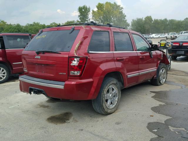 1J4HR58N85C617278 - 2005 JEEP GRAND CHER RED photo 4