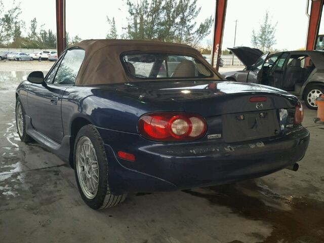 JM1NB353430310192 - 2003 MAZDA MX-5 MIATA BLUE photo 3