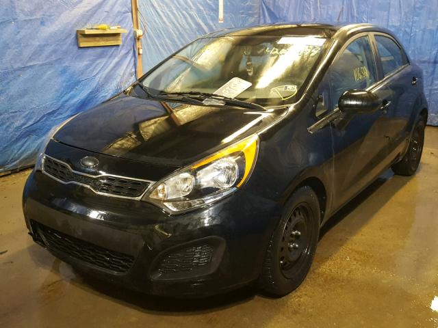 KNADN5A39D6203736 - 2013 KIA RIO EX BLACK photo 2