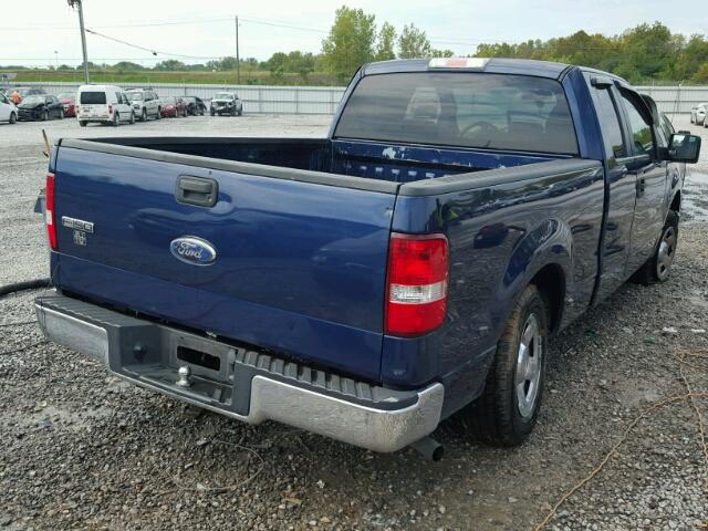 1FTRX12W77KD19985 - 2007 FORD F150 BLUE photo 4