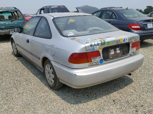 1HGEJ6225WL085740 - 1998 HONDA CIVIC DX SILVER photo 3