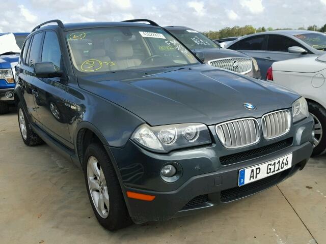 WBXPC93437WF14673 - 2007 BMW X3 GREEN photo 1