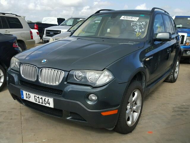 WBXPC93437WF14673 - 2007 BMW X3 GREEN photo 2