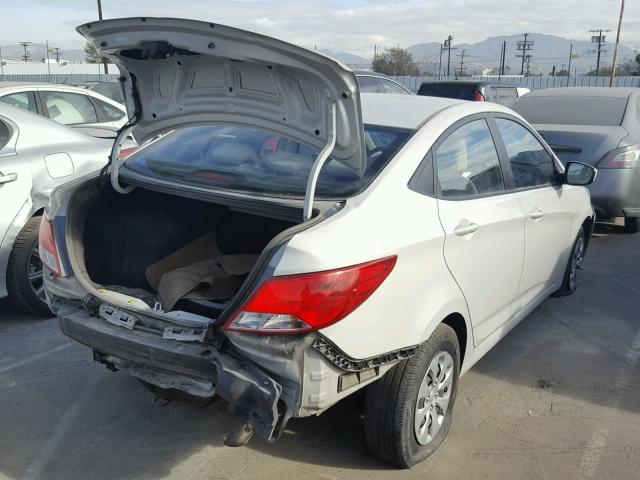 KMHCT4AE1GU949612 - 2016 HYUNDAI ACCENT WHITE photo 4