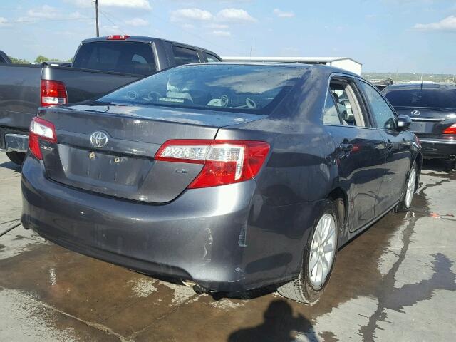 4T4BF1FK5CR159519 - 2012 TOYOTA CAMRY BASE GRAY photo 4