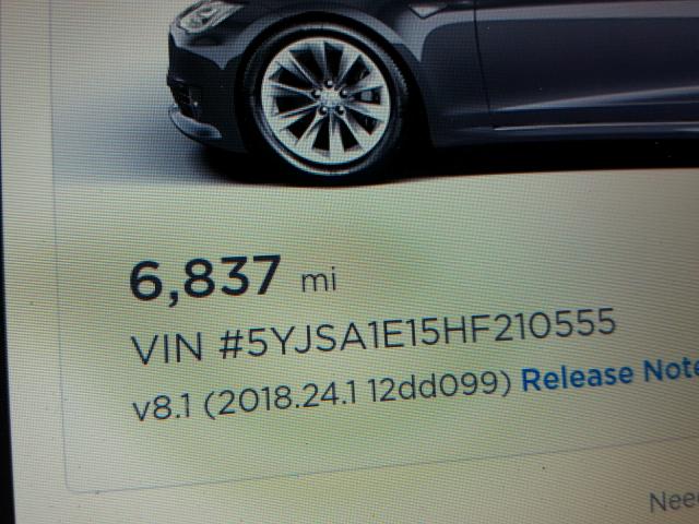 5YJSA1E15HF210555 - 2017 TESLA MODEL S GRAY photo 8