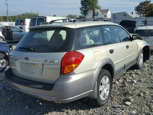 4S4BP61C957308844 - 2005 SUBARU LEGACY BEIGE photo 4