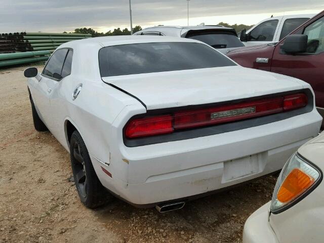 2C3CDYAG7EH250855 - 2014 DODGE CHALLENGER WHITE photo 3