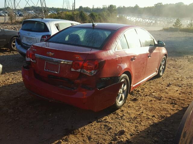 1G1PF5SC1C7185388 - 2012 CHEVROLET CRUZE LT RED photo 4