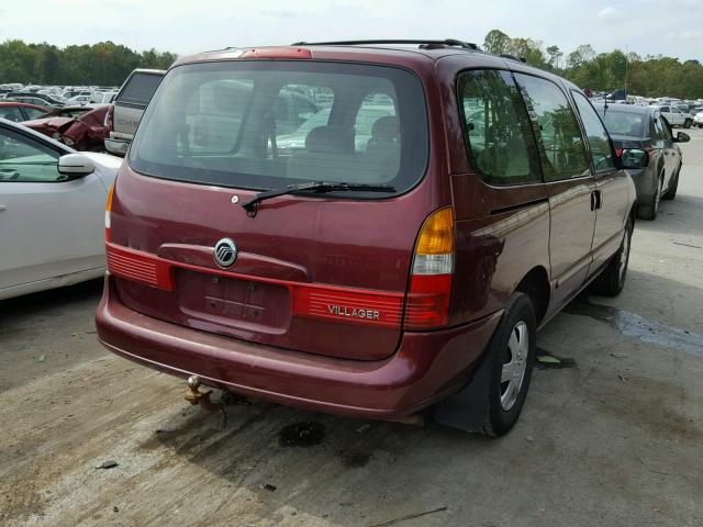 4M2ZV11T12DJ01352 - 2002 MERCURY VILLAGER MAROON photo 4