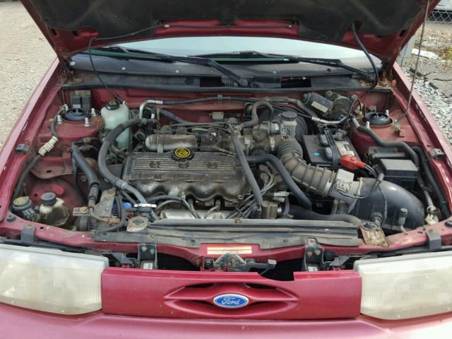 1FASP11J0SW238938 - 1995 FORD ESCORT LX RED photo 7
