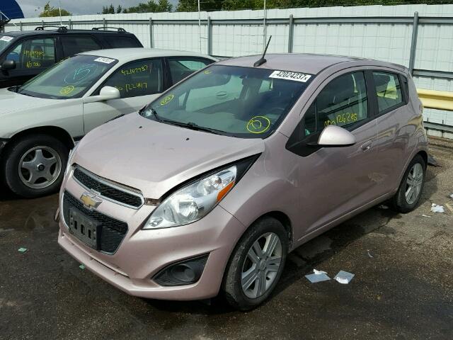 KL8CB6S96DC609497 - 2013 CHEVROLET SPARK PINK photo 2