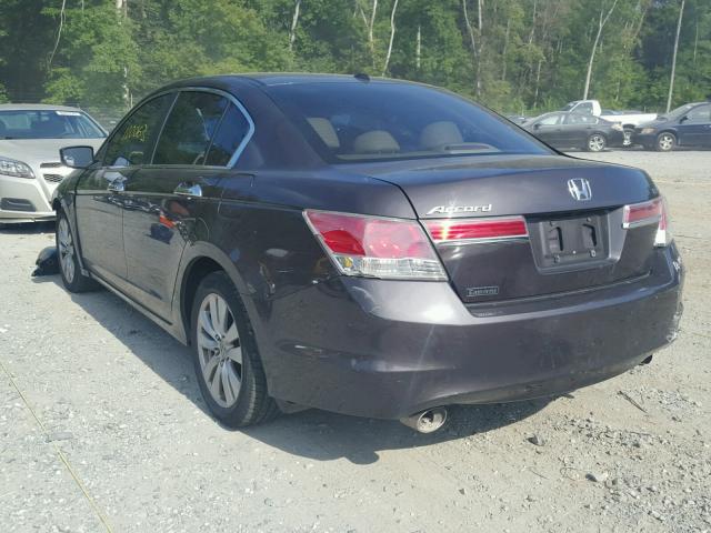 1HGCP3F87BA004228 - 2011 HONDA ACCORD EXL BROWN photo 3