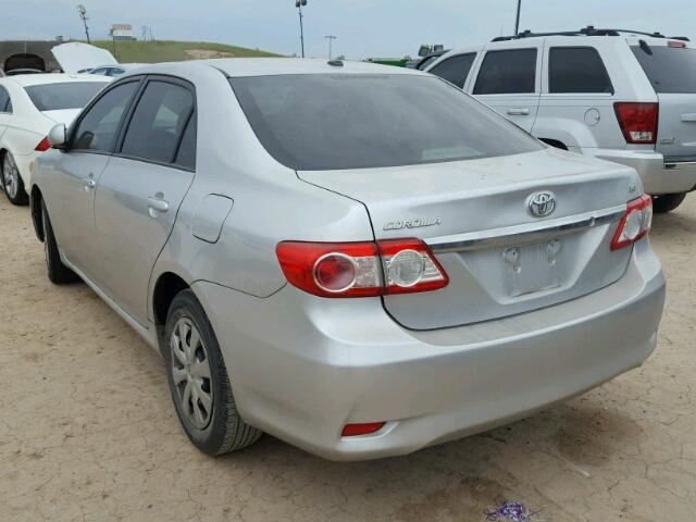 JTDBU4EE4B9160065 - 2011 TOYOTA COROLLA BA SILVER photo 3