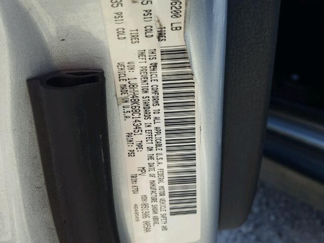 1J8HH48K68C143451 - 2008 JEEP COMMANDER 银色 照片 10