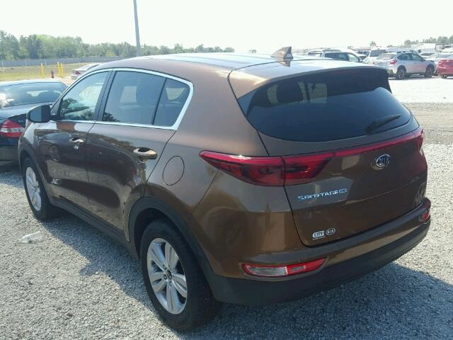 KNDPM3AC5H7234814 - 2017 KIA SPORTAGE BROWN photo 3