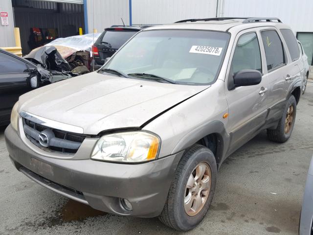 4F2CU09132KM01188 - 2002 MAZDA TRIBUTE LX GOLD photo 2