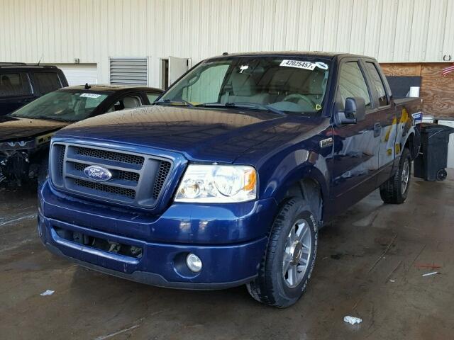 1FTRX12WX8FB96788 - 2008 FORD F150 BLUE photo 2