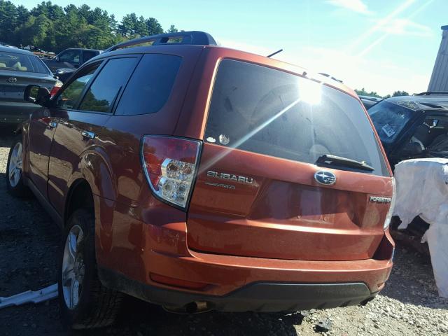 JF2SH6CC7AH773661 - 2010 SUBARU FORESTER ORANGE photo 3