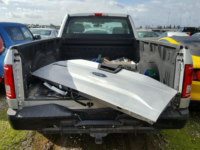 1FTMF1C89GKF00132 - 2016 FORD F150 SILVER photo 6