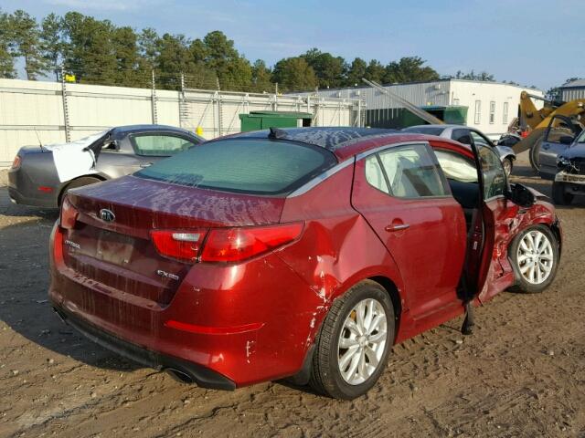 5XXGN4A75FG359077 - 2015 KIA OPTIMA EX BURGUNDY photo 4